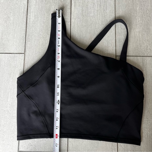Lululemon Everlux Asymmetrical Tank Top Black Everlux Shelf Bra Sz 10 Athletic - Picture 13 of 13